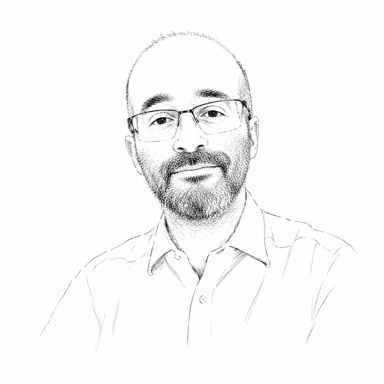 Ritratto illustrato di Valerio De Santis